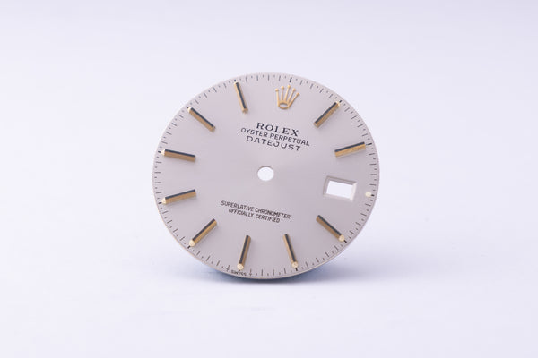 Load image into Gallery viewer, Rolex Datejust Silver Stick dial for model 16013 FCD29613
