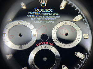Rolex Black Daytona Dial for model 116520 “LUMI” for 116520 Flea Bite FCD29713