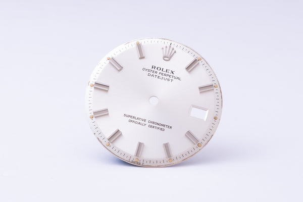 Load image into Gallery viewer, Rolex Datejust Silver Wide Boy Marker dial for model 1601 FCD29901
