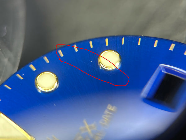 Load image into Gallery viewer, Rolex Submariner Blue "Swiss Made" Dial for model 16613 FCD30025
