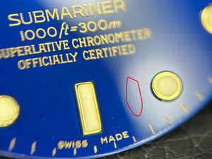 Rolex Submariner Blue "Swiss Made" Dial for model 16613 FCD30025