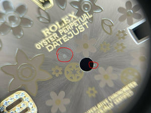 Rolex Datejust Brown Floral Diamond 6-9 Dial for model 116231 FCD30028