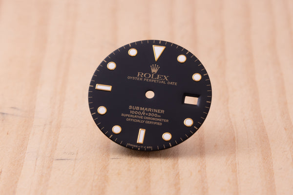 Load image into Gallery viewer, Rolex Submariner Black T<25 dial for model 16803 - 16808 - 16613 FCD30042

