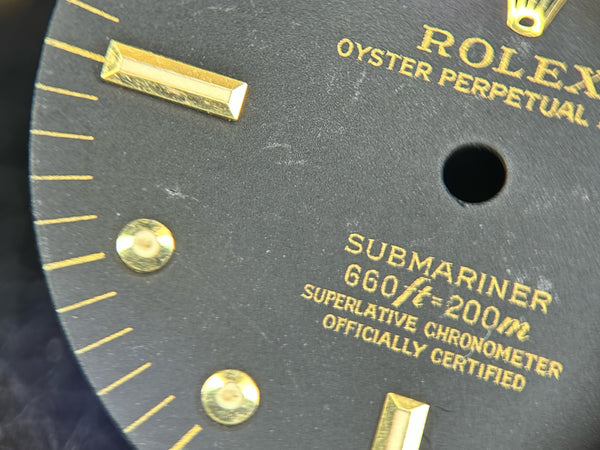 Load image into Gallery viewer, Rolex Vintage Submariner Matte Black Nipple Dial for 1680 FCD30078
