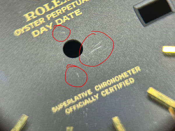 Load image into Gallery viewer, Rolex Day-Date Matte Black Dial for model 1803 - 1807 FCD30102
