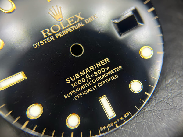 Load image into Gallery viewer, Rolex Submariner Black T<25 dial for model 16803 - 16808 - 16613 FCD30117
