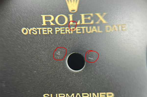 Load image into Gallery viewer, Rolex Submariner Black T<25 dial for model 16803 - 16808 - 16613 FCD30119
