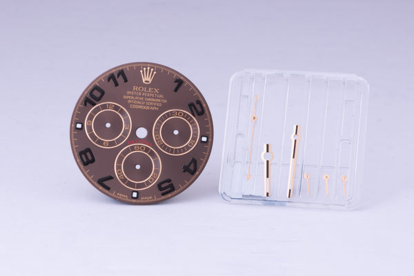 Load image into Gallery viewer, Rolex Daytona Chocolate Arabic Dial for 116505 - 116515 W Hands FCD30187
