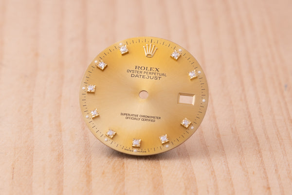 Load image into Gallery viewer, Rolex Datejust faded Champagne Diamond dial for model 16013 - 16233 FCD30195
