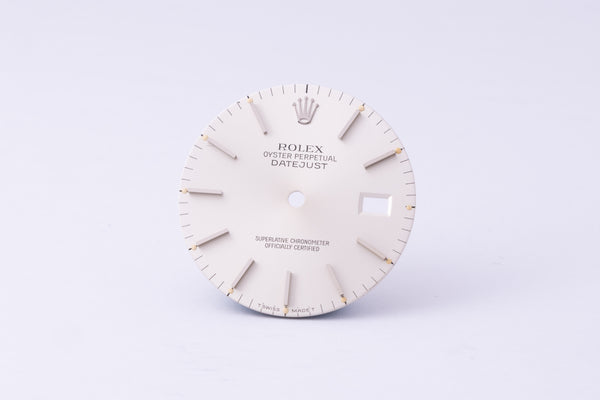 Load image into Gallery viewer, Rolex Datejust Silver Stick dial for model 16014 - 16030 FCD30251
