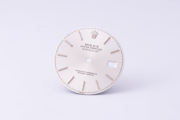 Load image into Gallery viewer, Rolex Datejust Silver Stick dial for model 16014 - 16030 FCD30255
