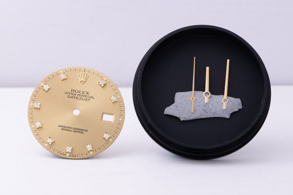 Load image into Gallery viewer, Rolex Datejust Champagne Diamond dial w/ hands for model 16013 - 16233 FCD30345
