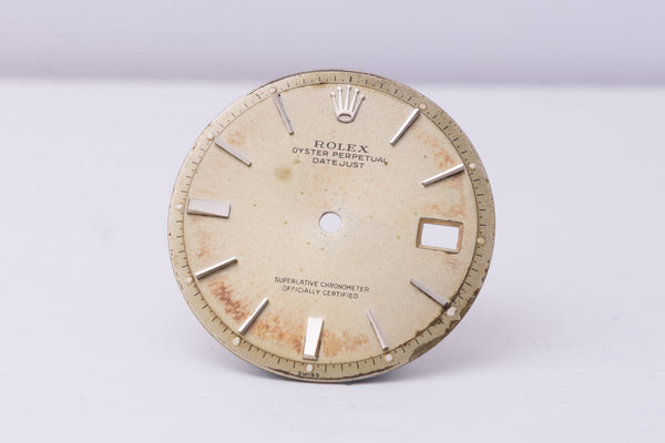 Load image into Gallery viewer, Rolex Datejust spotted / discolored dial for model 1601 FCD30375
