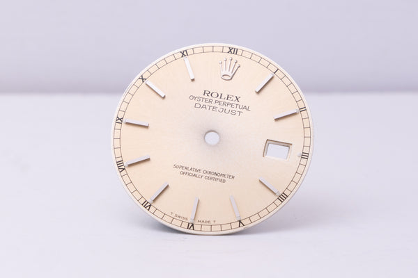 Load image into Gallery viewer, Rolex Datejust Faded Silver Stick dial for model 16234 - 16030 FCD30395
