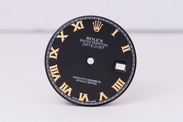 Load image into Gallery viewer, Rolex Datejust Black Roman Dial for 116231 FCD30416
