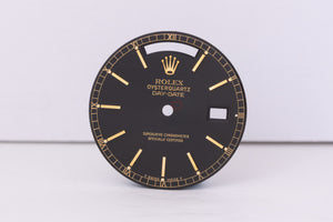 Rolex DayDate Black Stick Oysterquarts Dial 19018 FCD30473
