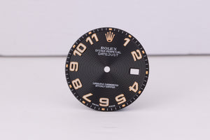Rolex Mens Datejust Black Concentric Arabic Dial for 116231 - 116201 FCD30489