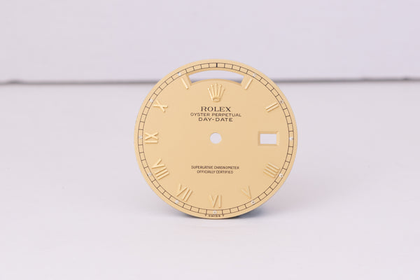Load image into Gallery viewer, Rolex Day-Date Skinny Champagne Roman Dial for 18078 - 18038 FCD30492
