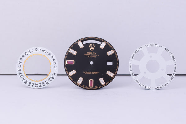 Load image into Gallery viewer, Rolex Day-Date II 41mm Black Ruby Diamond dial for model 218235 FCD30547
