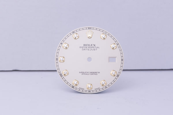 Load image into Gallery viewer, Rolex Datejust II Ivory Diamond Dial for model 116333 FCD30575
