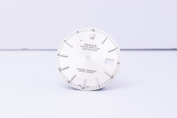 Load image into Gallery viewer, Rolex Datejust Silver Stick dial for 16234 FCD30590
