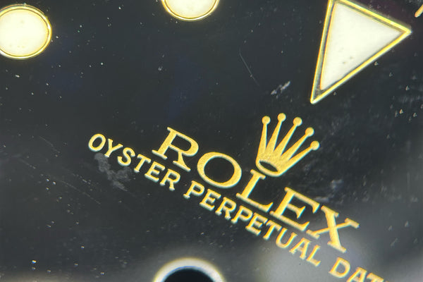 Load image into Gallery viewer, Rolex Submariner DAMAGED Black Swiss Made Dial for model 16613 - 16618 FCD30655
