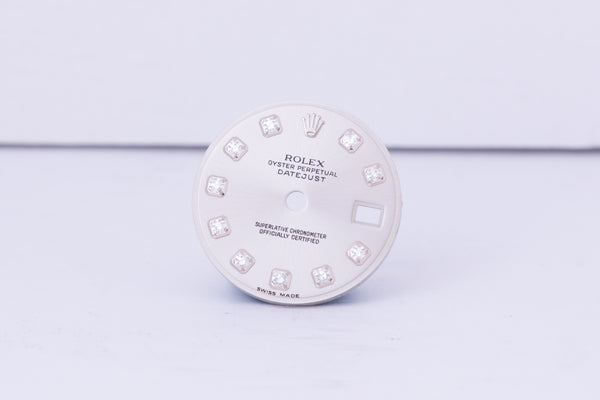 Load image into Gallery viewer, Rolex Ladies Datejust Factory Silver Diamond Dial FCD30669
