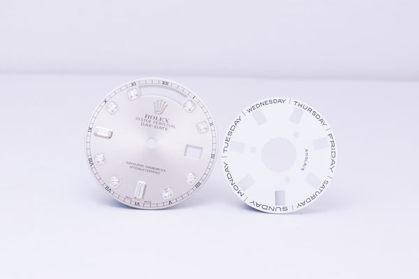 Load image into Gallery viewer, Rolex Day-Date Silver Diamond Dial for 118239 FCD30724
