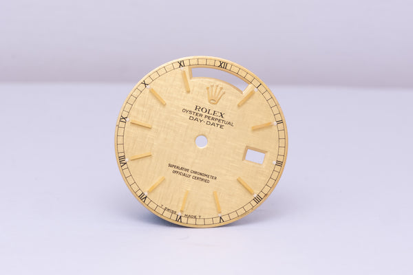 Load image into Gallery viewer, Rolex Day-Date Champagne Linen Stick Dial for 18038 - 18238 FCD30741
