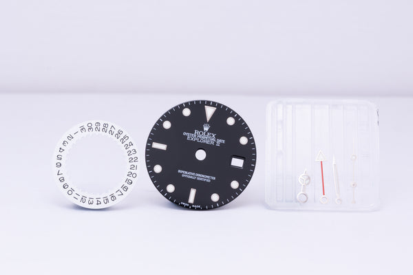 Load image into Gallery viewer, Rolex Explorer II Black Swiss Made Dial Hands and Date Disk FCD30771
