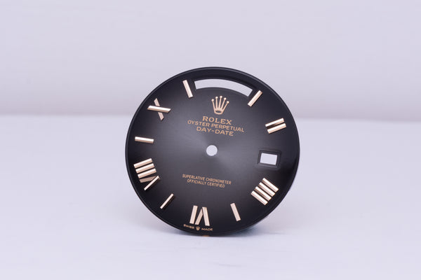 Load image into Gallery viewer, Rolex Rose Gold Daydate 40mm Hombre Smoke Dial for 228235 FCD30776
