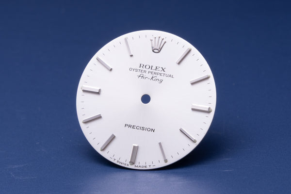 Load image into Gallery viewer, Rolex Air-King Silver Stick dial for model 5500 FCD30948
