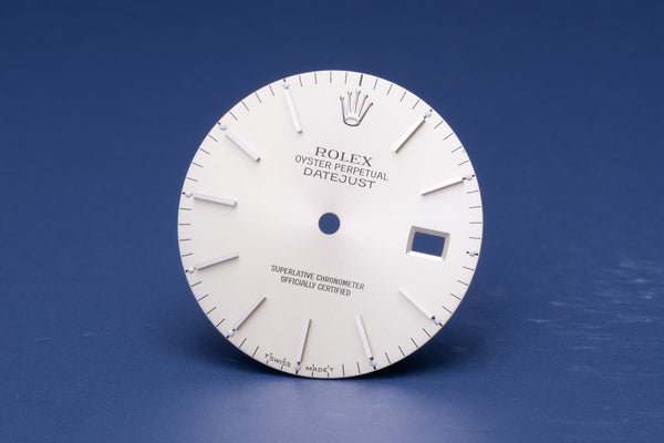 Load image into Gallery viewer, Rolex Datejust Silver Stick dial for model 16014 - 16030 FCD30961
