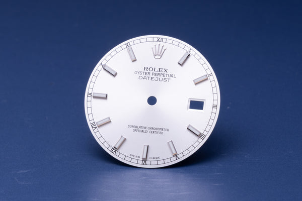 Load image into Gallery viewer, Rolex Mens Silver Lumi Index dial for 116234 116200 FCD30968
