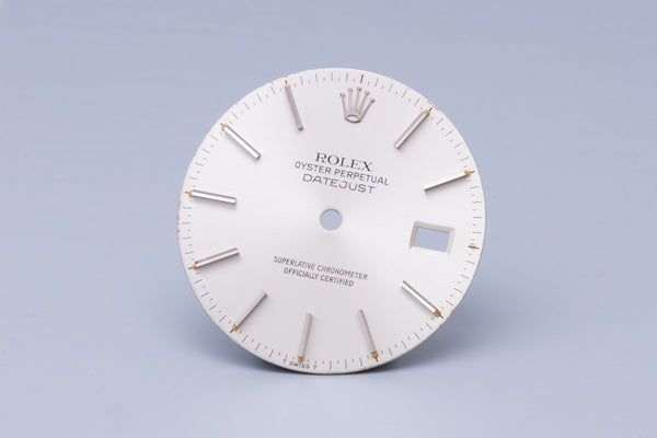 Load image into Gallery viewer, Rolex Datejust Silver Stick dial for model 16014 - 16030 FCD31061
