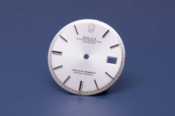 Load image into Gallery viewer, Rolex Datejust Silver Stick Dial for 1601 FCD31125
