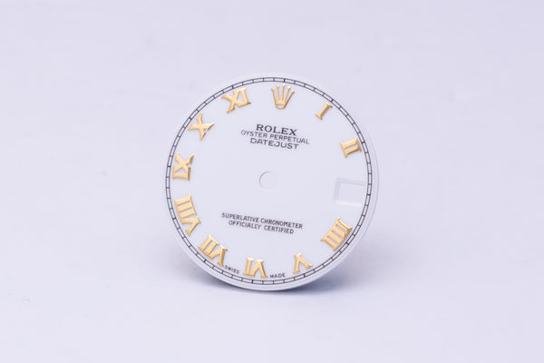 Load image into Gallery viewer, Rolex Midsize White Roman Dial for model 68273 - 78243 FCD31129
