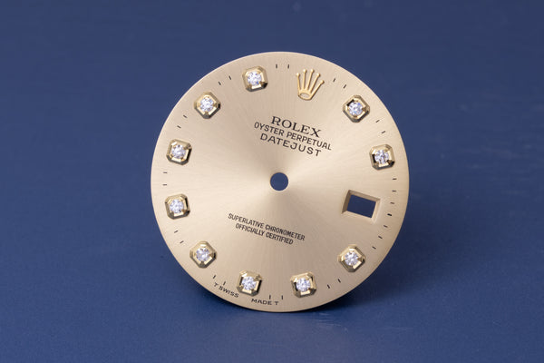 Load image into Gallery viewer, Rolex Mens Champagne Damaged Diamond Dial for model 16233 - 116233 FCD31167
