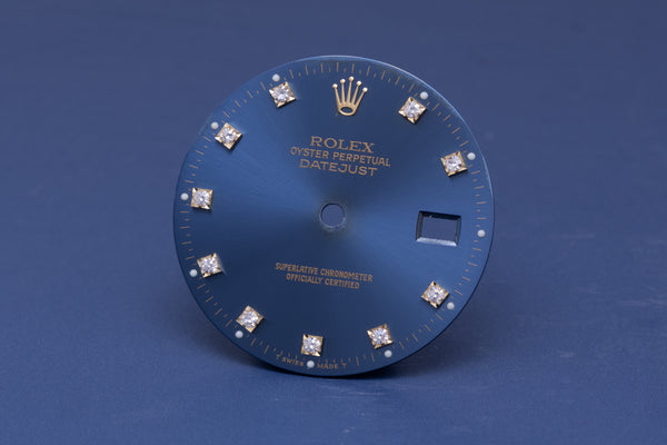 Load image into Gallery viewer, Rolex Mens Blue Damaged Diamond Dial for 16013 - 16233 FCD31183
