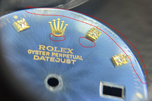 Rolex Mens Blue Damaged Diamond Dial for 16013 - 16233 FCD31183