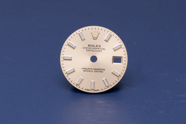 Load image into Gallery viewer, Rolex Ladies Champagne Lumi Stick Dial for model 179173 FCD31240
