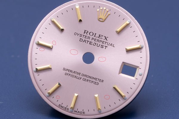 Load image into Gallery viewer, Rolex Ladies Pink Champagne stick Dial for 69173 - 79173 FCD31295
