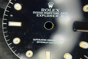 Rolex DAMAGED Explorer II "Tritium" Black Dial for model 16570 - 16550 FCD31324