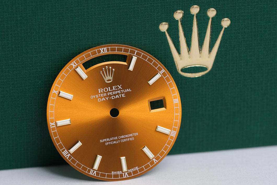 Rolex Day-Date Havana Brown Lump Stick Dial for Model 118238 EB16962
