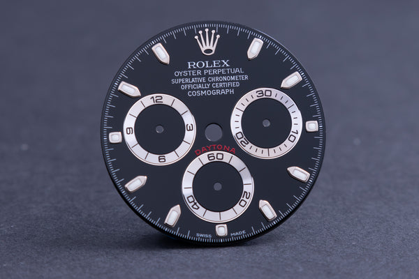 Load image into Gallery viewer, Rolex Black “Luminova” Daytona Dial for model 116520 FCD20000

